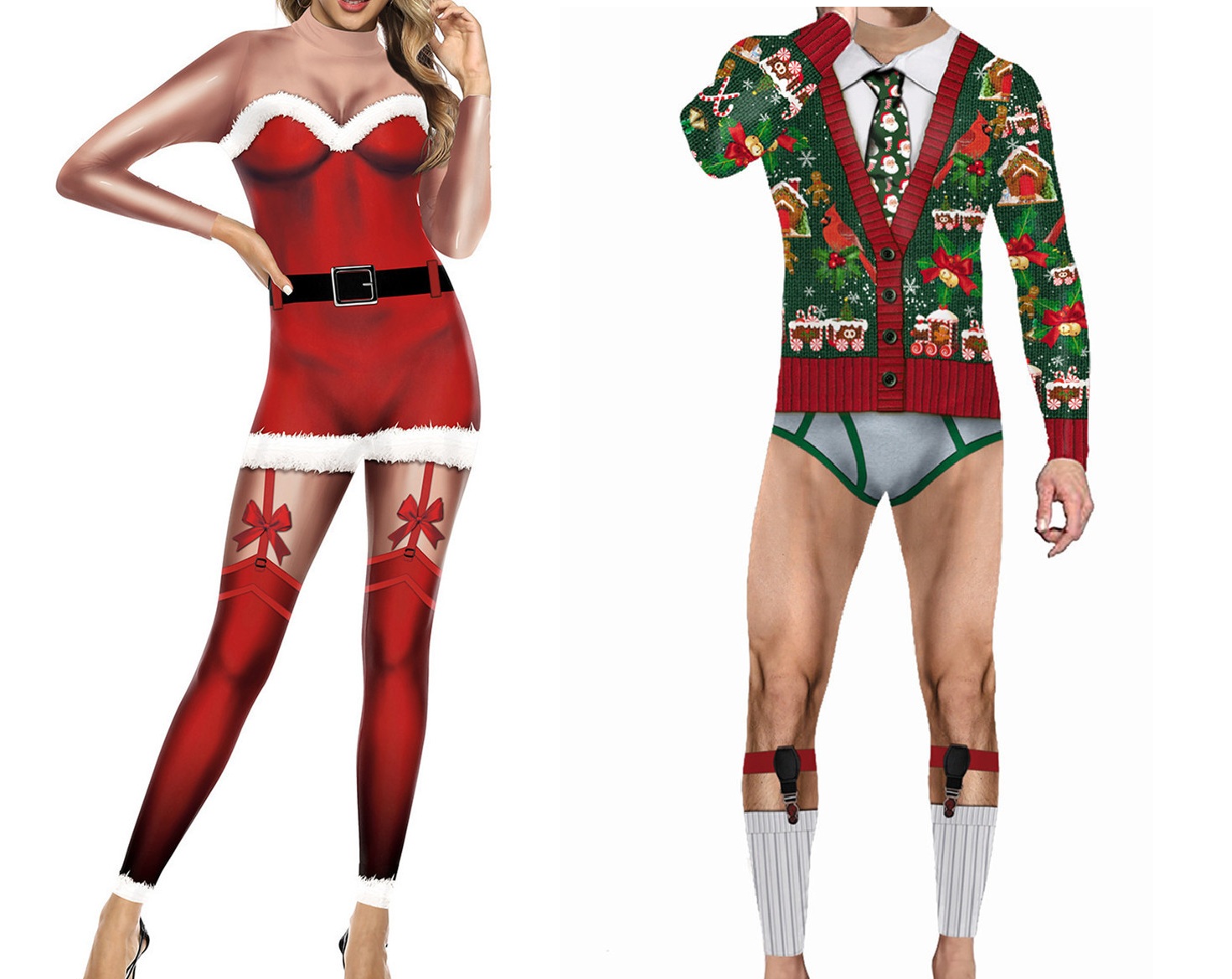 3D Printing Xmas - Mulheres homens feio traje de natal