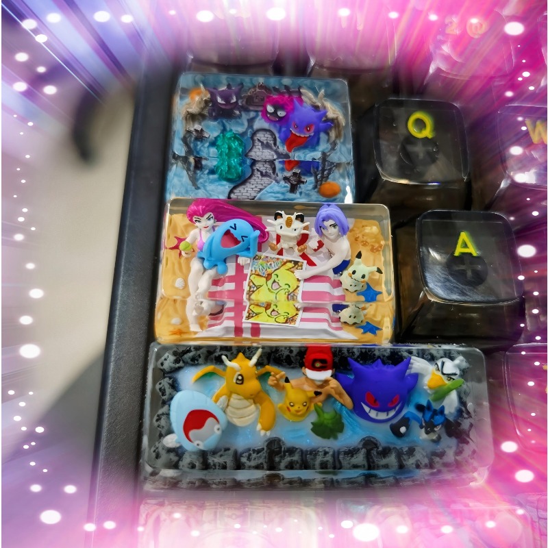 3D Printing Keycaps - Pokemon anime keycaps 1u 1.25u 1.5u