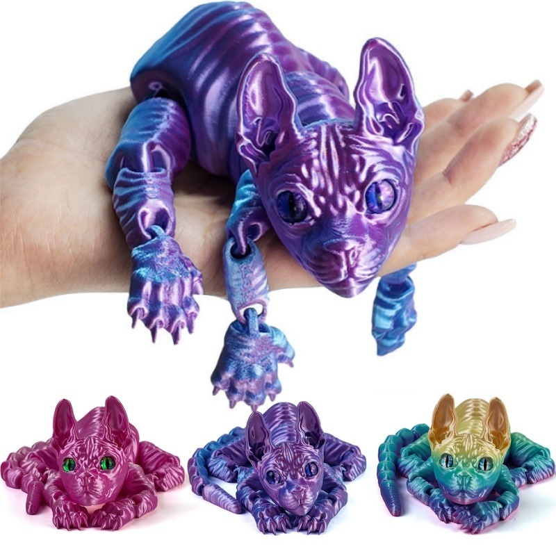 3D Printing Xmas - Brinquedo de Gato Sphynx Impresso em