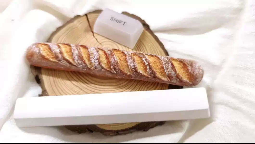 3D Printing Keycaps - Keycap Baguette Food Artisan Spacebar -